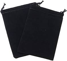Chessex Velour Dice Bag Large Black 5X7